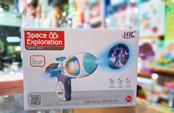 تفنگ اسباب بازی موزیکال فضانورد دودزا همراه با پروژکتور مدل Toy Gun with Mist Spray 922_تفنگ اسباب بازی