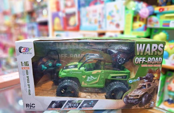 ماشین کنترلی جنگی آفرود با پرتاب تیر ژله‌ای مقیاس 1:16_ماشین کنترلی