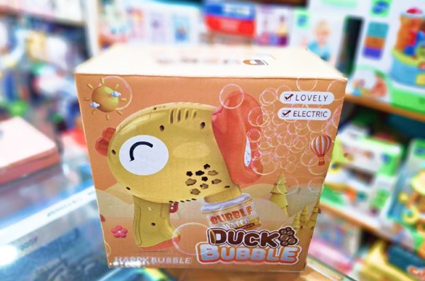 تفنگ اسباب بازی حباب ساز چراغ دار طرح اردک مدل Geometric Bubble Gun 6623_تفنگ اسباب بازی