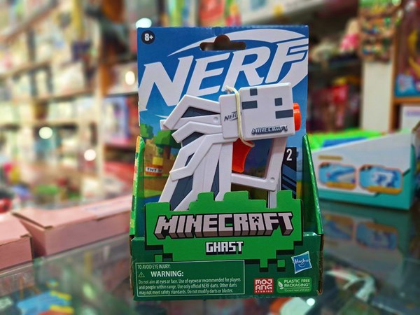 تفنگ اسباب بازی نرف Nerf با تیر اسفنجی مدل ماینکرافت Minecraft رنگ سفید_تفنگ اسباب بازی