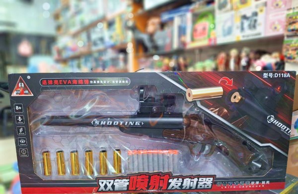 تفنگ اسباب بازی دو لول پوکه پران وینچستر تیر اسفنجی کد 118_تفنگ اسباب بازی