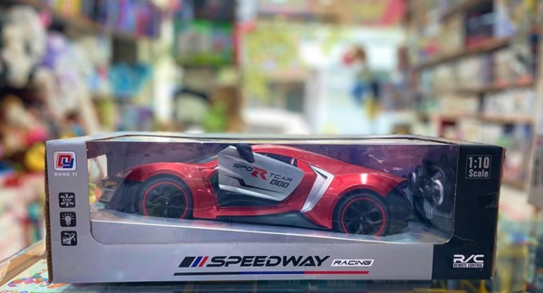 ماشین کنترلی شارژی اسپرت مقیاس 1:10 چراغدار رنگ قرمز کد 0855_ماشین کنترلی