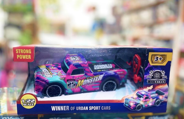 ماشین کنترلی وانت مسابقه‌ ای دودزا طرح گرافیتی مقیاس 1:22 مدل Sport Cars 3714_ماشین کنترلی