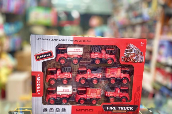 ماشین های اسباب بازی آتش نشانی مجموعه 8 عددی مدل FIRE TRUCK 168_ماشین اسباب بازی
