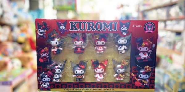 اکشن فیگور کرومی 7 سانتی مجموعه 8 عددی مدل YH1014 Kuromi_اکشن فیگور