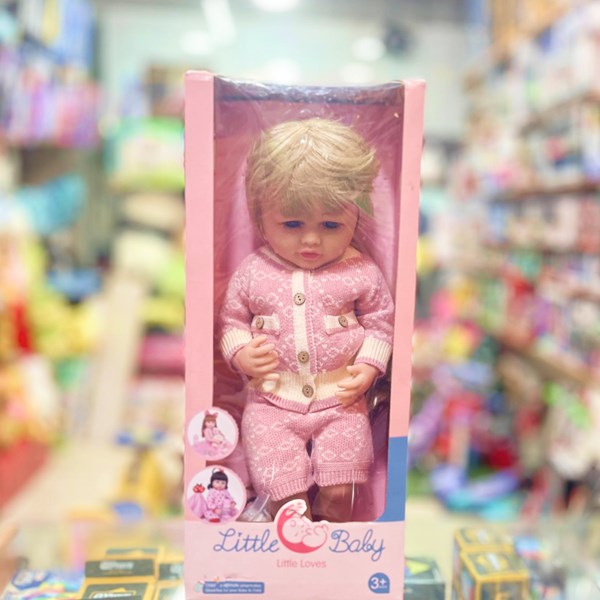 عروسک سیلیکونی دختر بچه 50 سانتی سخنگو با لباس زمستانی_عروسک