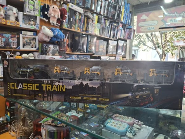 قطار اسباب بازی دودزا با ماشینهای راهسازی مدل 5518