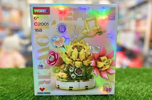 لگو گلدان گل شکوفه های صورتی مدل 2001