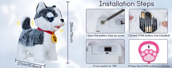 عروسک سگ رباتیک با دسته کنترلی مدل 555