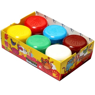 رنگ انگشتی آریا 6 رنگ Arya finger paint 6 colors_اسباب بازی علمی