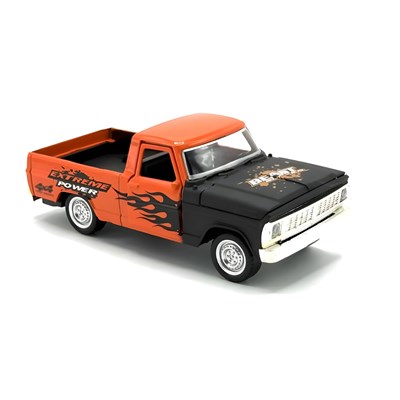 اسباب بازی ماشین فلزی وانت رنگ نارنجی