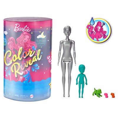 عروسک جادويی باربی همراه 50 سورپرايز مدل Mattel - Dolls - Color Reveal Slumber Party Fun Dolls and Accessories_عروسک سورپرایزی