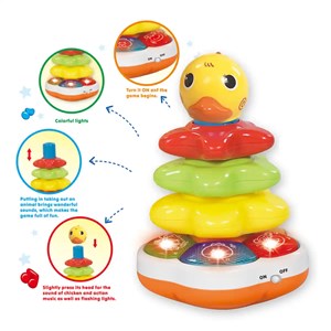اسباب بازی حلقه آموزشی موزیکال اردک LERNING FUN_اسباب بازی نوزادی