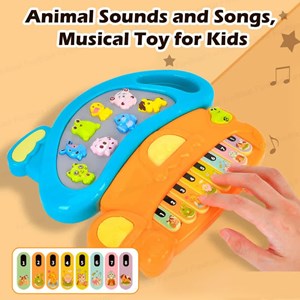 ارگ آموزشی موزیکال طرح قارچ با آموزش صدای حیوانات Mushroom Piano Toy_اسباب بازی نوزادی