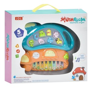 ارگ آموزشی موزیکال طرح قارچ با آموزش صدای حیوانات Mushroom Piano Toy_اسباب بازی نوزادی