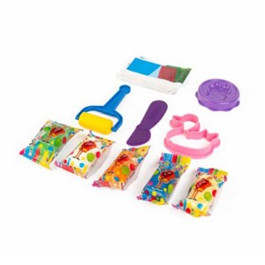 خمیر بازی 5 رنگ سطلی با ابزار آریا ARYA _اسباب بازی علمی