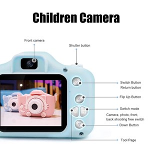 دوربین عکاسی و فیلمبرداری دیجیتال کودک ۱2 مگاپیکسل آبی مدل Kids Camera Digital _دیجیتال و هوشمند