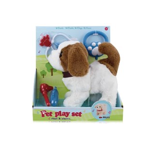 سگ کنترلی سخنگو و موزیکال سفید Pet Play Set Toys_عروسک رباتیک