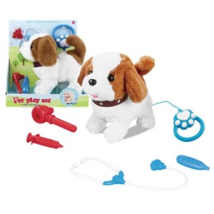 سگ کنترلی سخنگو و موزیکال سفید Pet Play Set Toys_عروسک رباتیک