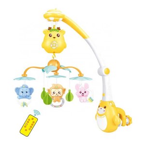 اسباب بازی آویز تخت کنترلی موزیکال طرح پاندا Remote control Rotating Bed Bell_ اسباب بازی نوزادی