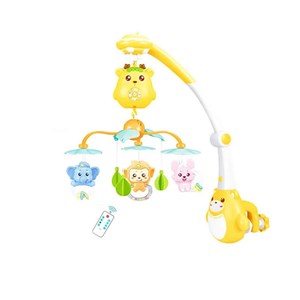 اسباب بازی آویز تخت کنترلی موزیکال طرح پاندا Remote control Rotating Bed Bell_ اسباب بازی نوزادی