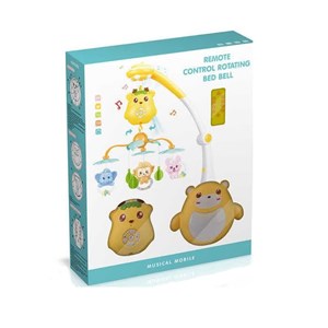 اسباب بازی آویز تخت کنترلی موزیکال طرح پاندا Remote control Rotating Bed Bell_ اسباب بازی نوزادی