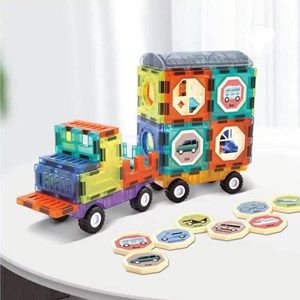 اسباب بازی ساختنی تایل مگنتی 71 قطعه Magic Magnetic Blocks_لگو