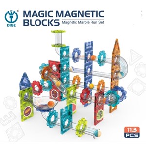 اسباب بازی ساختنی تایل مگنتی 113 قطعه مدل Magic Magnetic Blocks_لگو