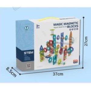 اسباب بازی ساختنی تایل مگنتی 113 قطعه مدل Magic Magnetic Blocks_لگو