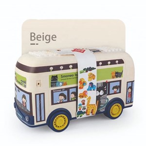 لگو دوپلو اسمونو 136 قطعه مدل اتوبوس حیوانات smoneo رنگ کرم_لگو