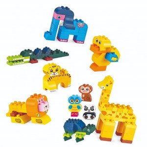 لگو دوپلو اسمونو 136 قطعه مدل اتوبوس حیوانات smoneo رنگ صورتی _لگو