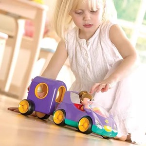 اسباب بازی ماشین یدک کش دختر تولو مدل 89911 Tolo Pony Trailer- Pastel Colours _ماشین اسباب بازی
