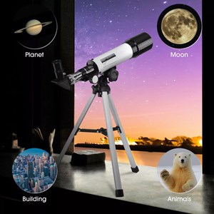تلسکوپ طبیعتگردی به همراه کوله پشتی مدل AOMEKIE AO2013 50mm Refractor Telescope_اسباب بازی علمی