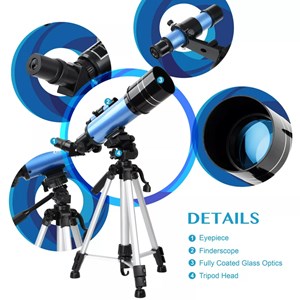 تلسکوپ طبیعتگردی به همراه کوله پشتی مدل AOMEKIE AO2017 70mm Refractor Telescope_اسباب بازی علمی