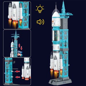 اسباب بازی سکوی پرتاب موشک فضاپیما همراه با فیگور فضانورد SPACE MISSON_اکشن فیگور