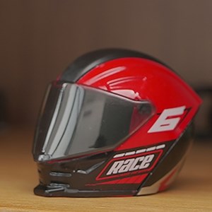 اکشن فیگور فلزی 12 سانتی موتور سوار با قابلیت جمع شدن همراه با کلاه _اکشن فیگور