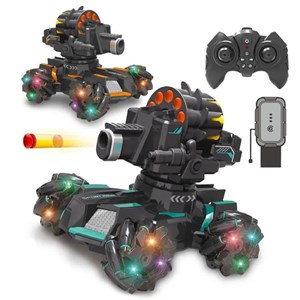 ماشین کنترلی شارژی تانک مولتی دریفت تیر اسفنجی دو ریموت دار Stunt Car Remote Control _ماشین کنترلی