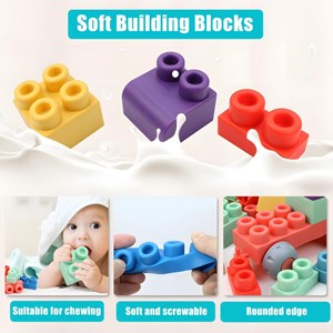لگو نرم 82 قطعه مدل Soft Rubber Blocks 6038 _لگو