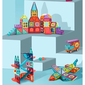 اسباب بازی ساختنی تایل مگنتی 94 قطعه مدل Magnetic DIY _لگو