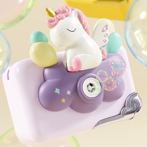 اسباب بازی حباب ساز دوربینی طرح یونیکورن_ تفنگ اسباب بازی