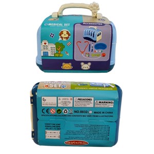 اسباب بازی سگ خانگی به همراه قفس و وسایل دامپزشکی مجموعه 10 عددی _عروسک رباتیک