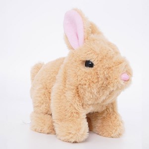 عروسک رباتیک خرگوش حرکتی رنگ کرم _عروسک رباتیک