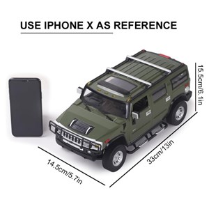 ماشین کنترلی شارژی جیپ سبز مقیاس 1:14 مدل RC Cars Hummer H2 _ماشین کنترلی