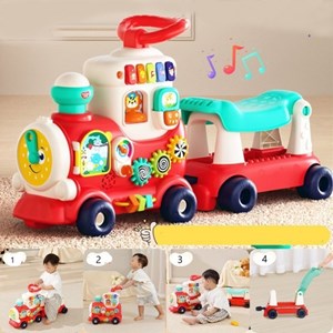 اسباب بازی واکر چندکاره موزیکال طرح قطار هولی تویز مدل Hola Toys E8990_اسباب بازی نوزادی
