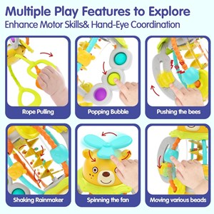 اسباب‌ بازی جغجغه آویزی هولی تویز طرح خرس مدل Hola Toys HE7916_اسباب بازی نوزادی