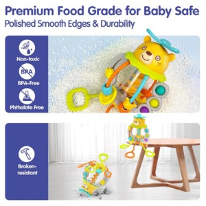 اسباب‌ بازی جغجغه آویزی هولی تویز طرح خرس مدل Hola Toys HE7916_اسباب بازی نوزادی