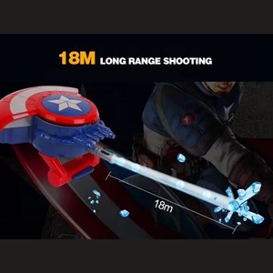 تفنگ اسباب بازی تیر ژله ای شارژی سپر کاپیتان آمریکا _تفنگ اسباب بازی