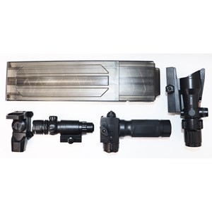 تفنگ اسباب بازی شارژی رگباری تیر فومی 6 موتوره به همراه چراغ و لیزر _تفنگ اسباب بازی