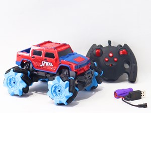 ماشین کنترلی آفرود با چرخ های کپسولی طرح مرد عنکبوتی اسپایدرمن مقیاس 1:18_ماشین کنترلی