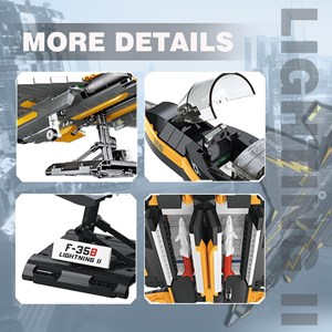 لگو کریتور جت جنگی 1268 قطعه مدل JIESTAR Military 58092 F-35B _لگو